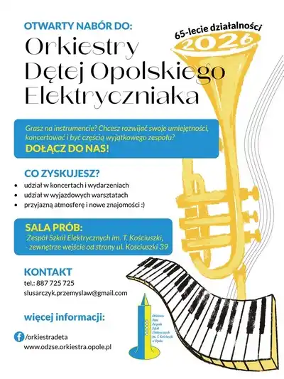 Otwarty nabór do Orkiestry Dętej ZSE w Opolu 2026 Otwarty nabór do Orkiestry Dętej ZSE w Opolu 2026